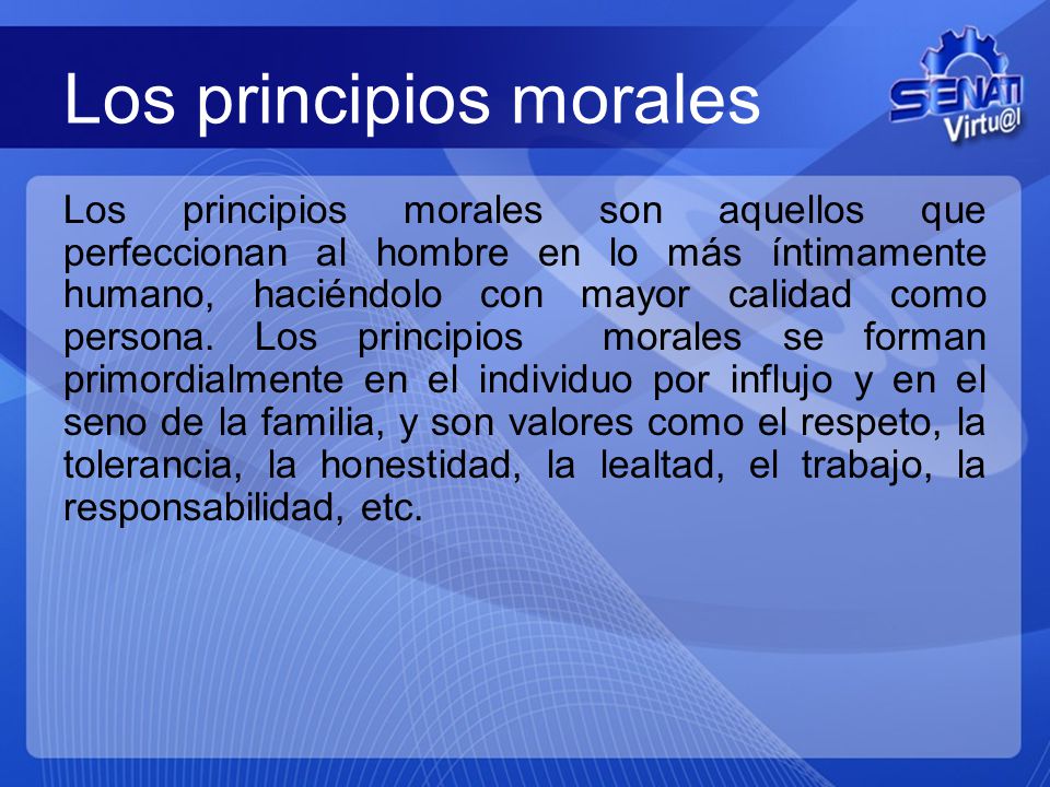 Los principios morales
