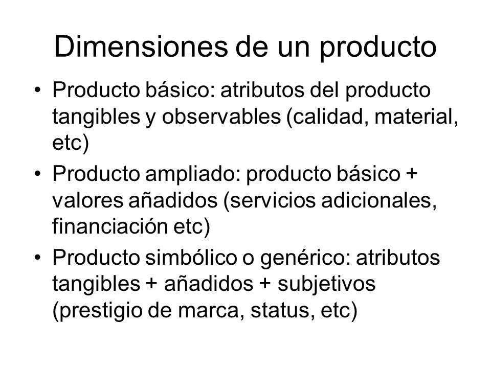 Dimensiones de un producto