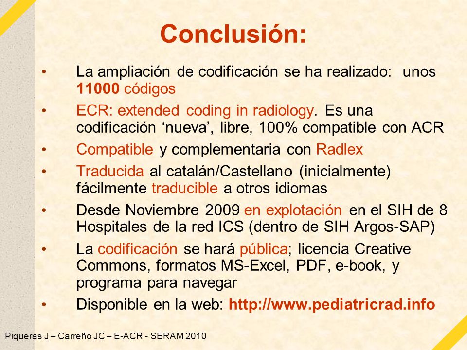 Conclusión: La ampliación de codificación se ha realizado: unos códigos.