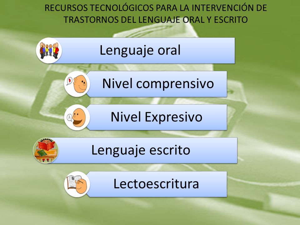 RECURSOS TECNOLÓGICOS PARA LA INTERVENCIÓN DE TRASTORNOS DEL LENGUAJE ORAL Y ESCRITO