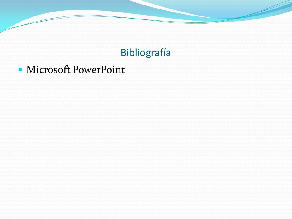 Bibliografía Microsoft PowerPoint