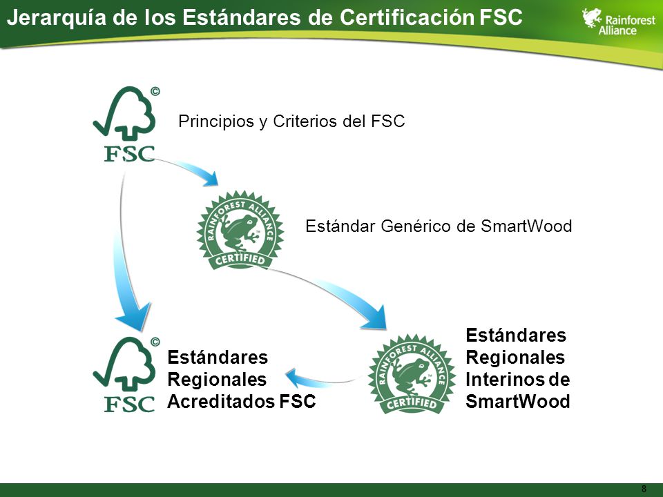Jerarquía de los Estándares de Certificación FSC
