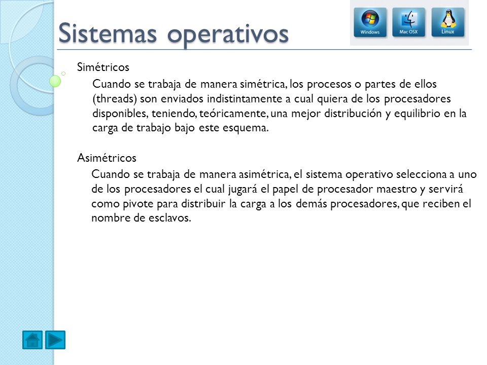Sistemas operativos Simétricos