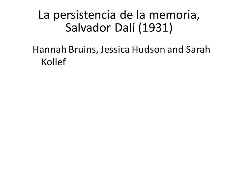 La persistencia de la memoria, Salvador Dalí (1931)