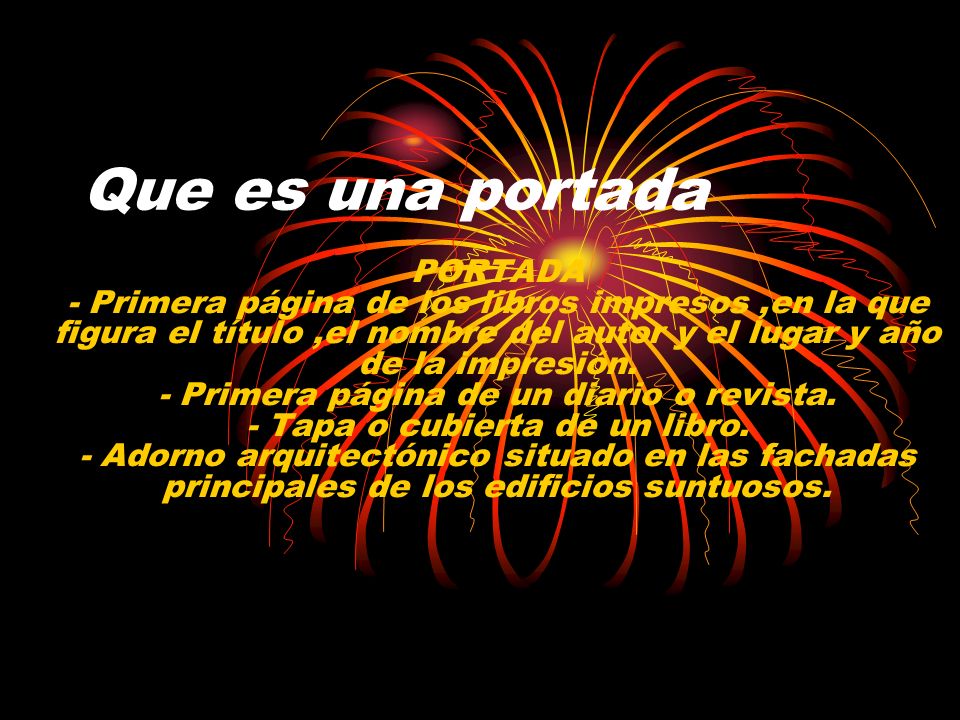 Que es una portada