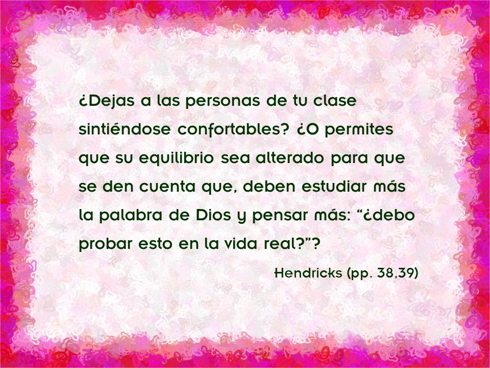 ¿Dejas a las personas de tu clase sintiéndose confortables