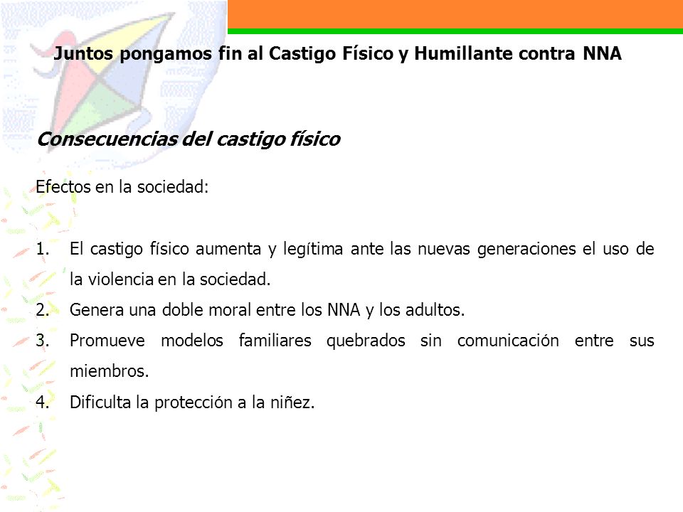 Juntos pongamos fin al Castigo Físico y Humillante contra NNA