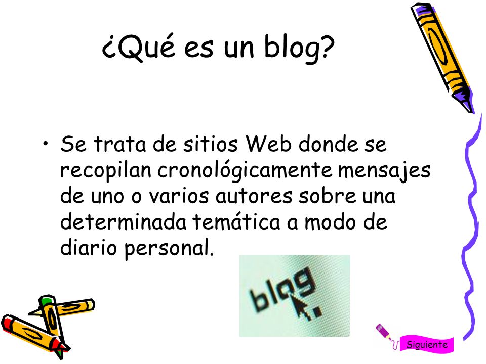 ¿Qué es un blog