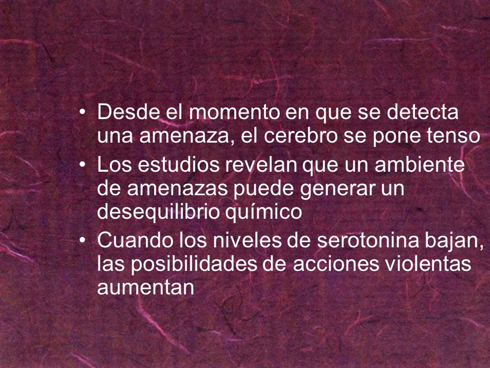 Desde el momento en que se detecta una amenaza, el cerebro se pone tenso
