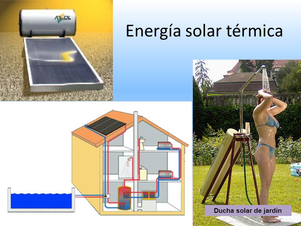 Energía solar térmica Ducha solar de jardín