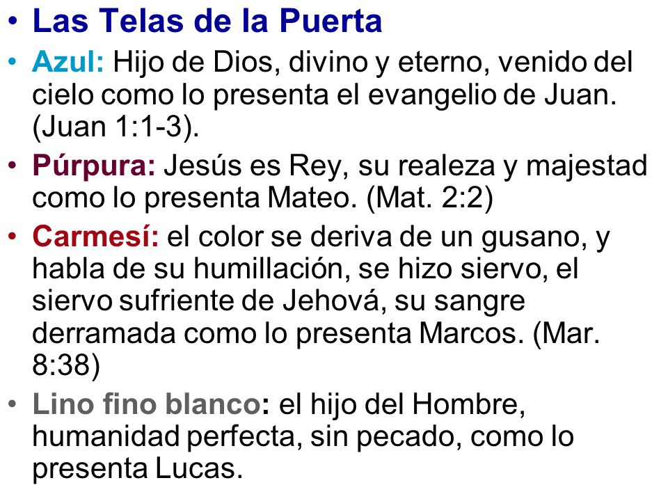 Las Telas de la Puerta Azul: Hijo de Dios, divino y eterno, venido del cielo como lo presenta el evangelio de Juan. (Juan 1:1-3).