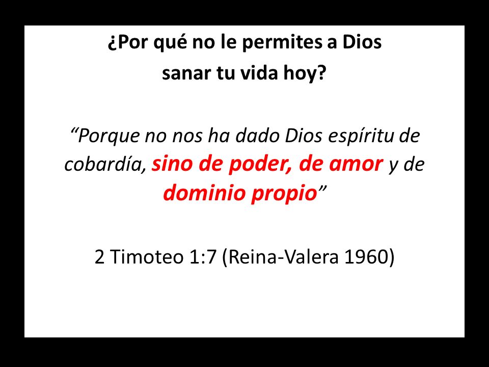 ¿Por qué no le permites a Dios sanar tu vida hoy