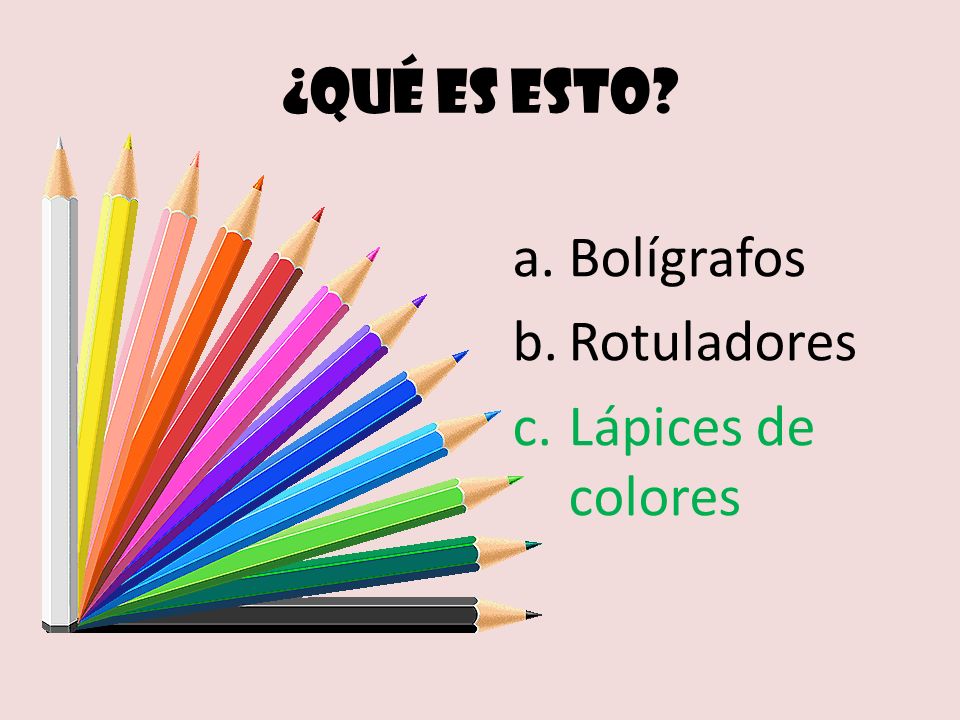 ¿Qué es esto Bolígrafos Rotuladores Lápices de colores