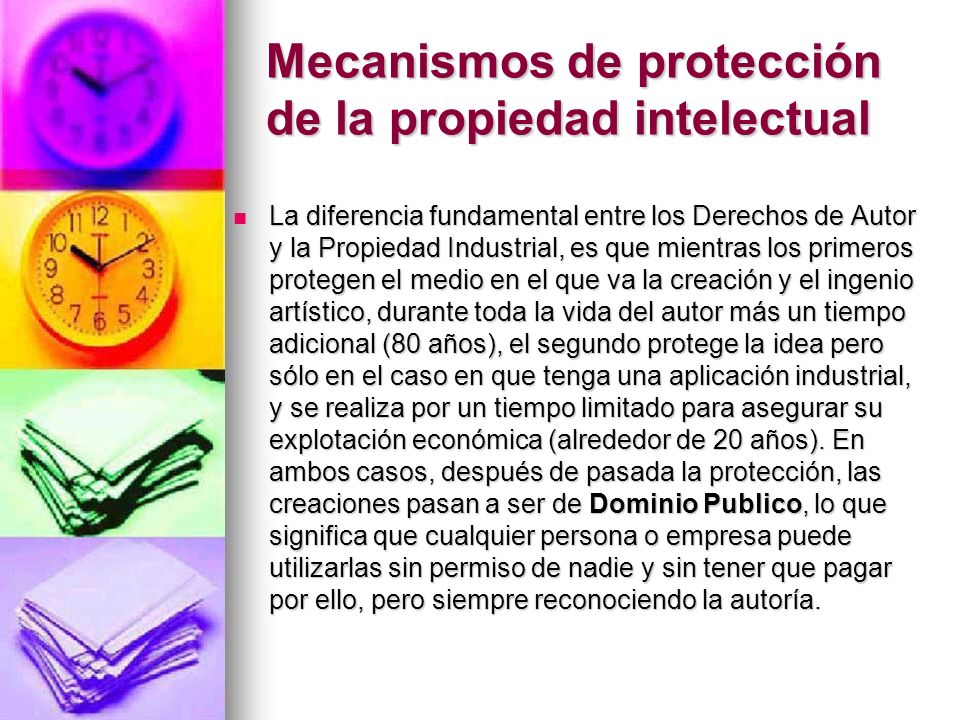 Mecanismos de protección de la propiedad intelectual