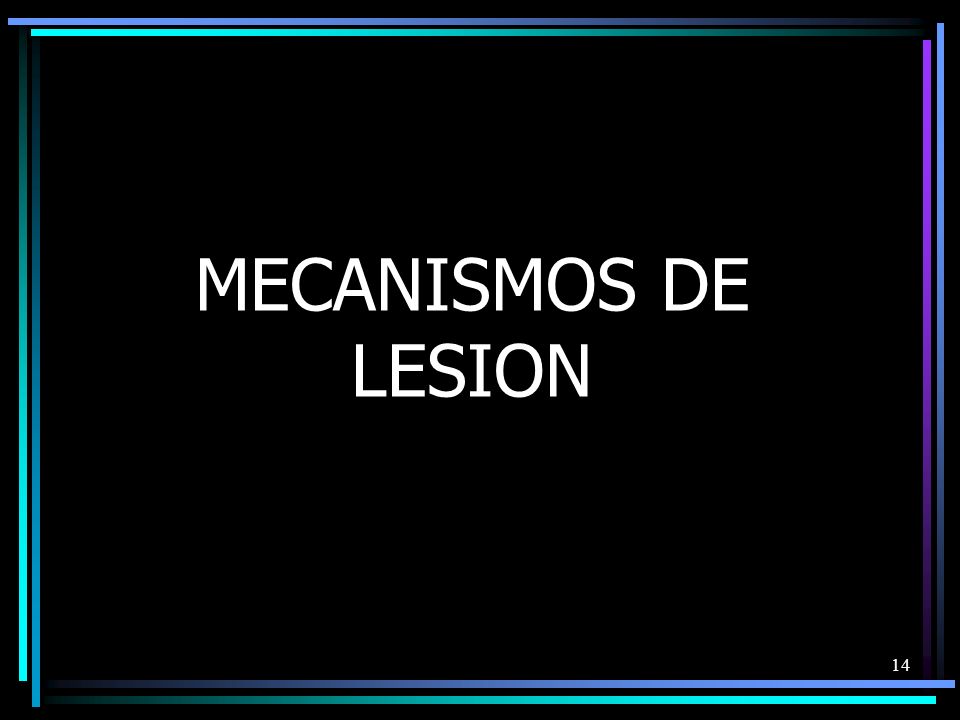 MECANISMOS DE LESION