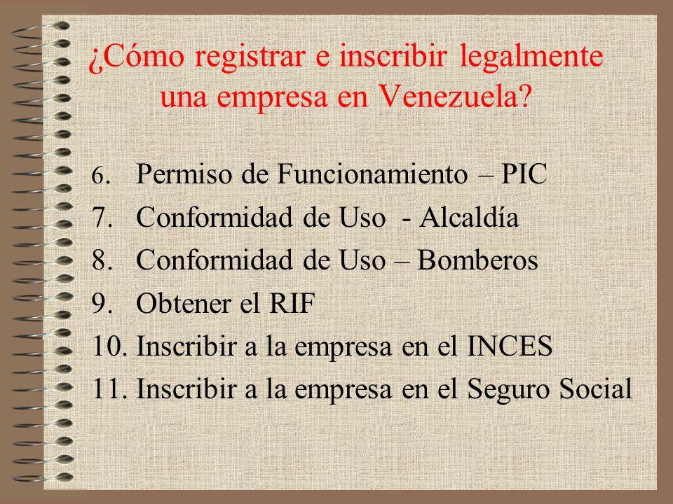 ¿Cómo registrar e inscribir legalmente una empresa en Venezuela