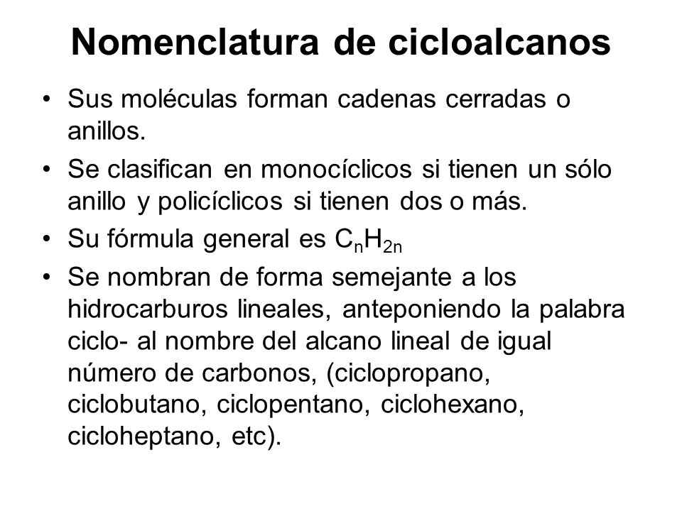 Nomenclatura de cicloalcanos