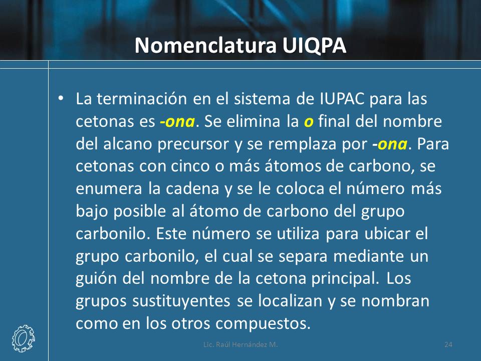 Nomenclatura UIQPA