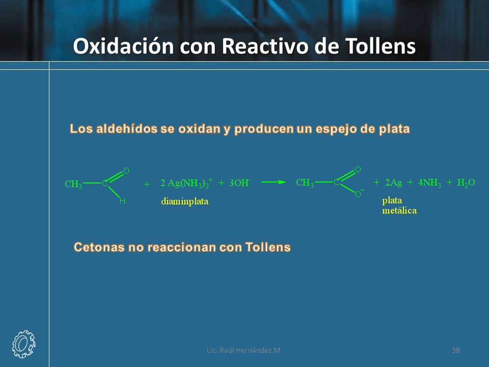 Oxidación con Reactivo de Tollens