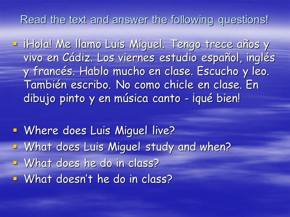 Read the text and answer the following questions!