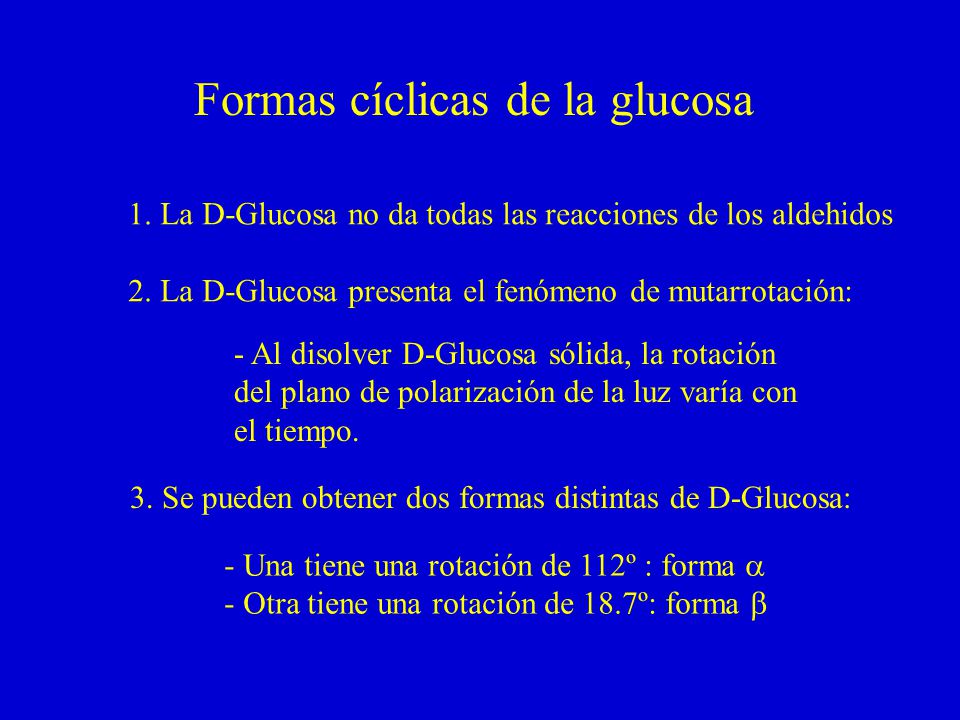 Formas cíclicas de la glucosa