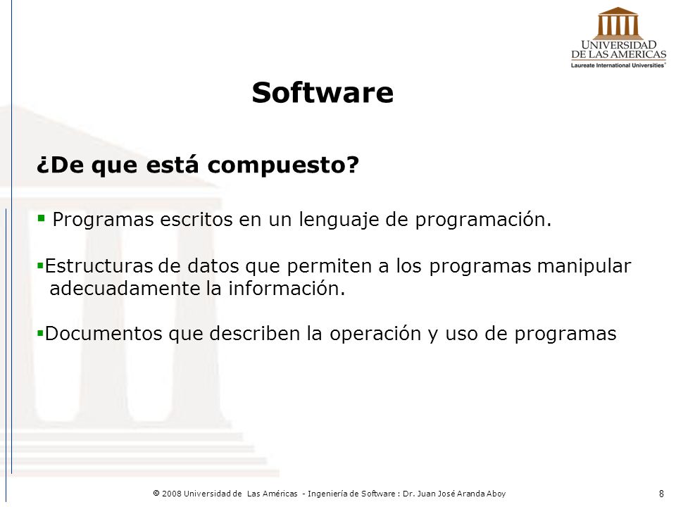 Software ¿Qué es Programas de computadoras que cuando se ejecutan