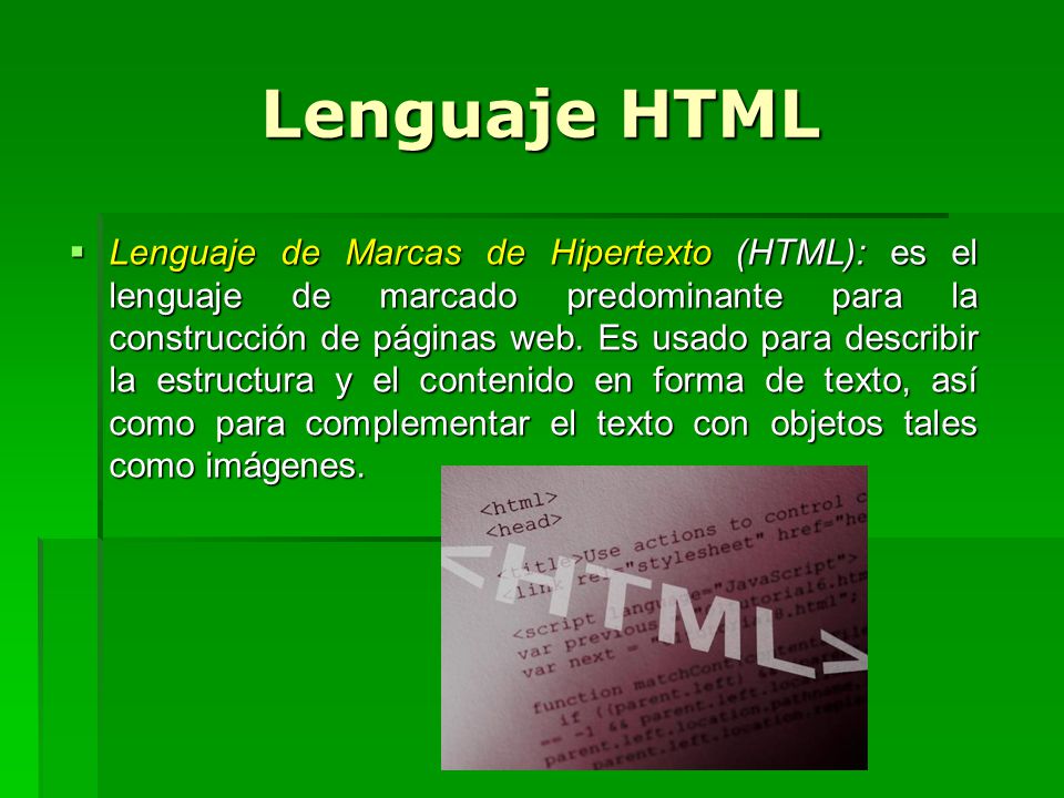Lenguaje HTML