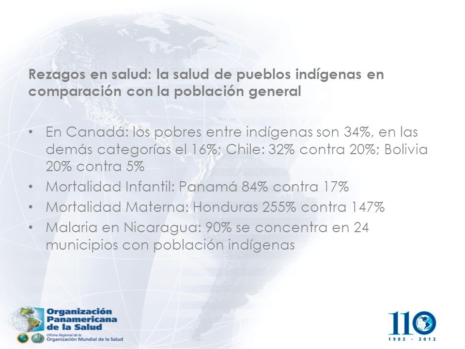Rezagos en salud: la salud de pueblos indígenas en comparación con la población general