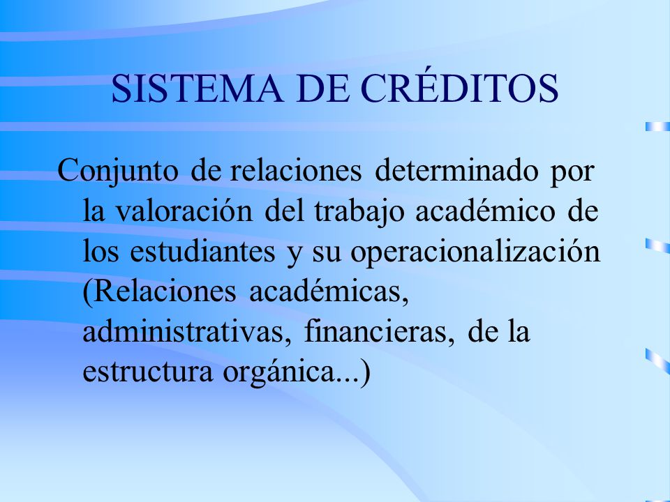 SISTEMA DE CRÉDITOS