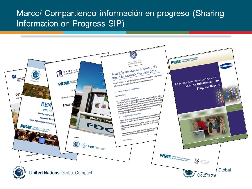 Marco/ Compartiendo información en progreso (Sharing Information on Progress SIP)