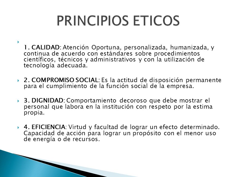 PRINCIPIOS ETICOS