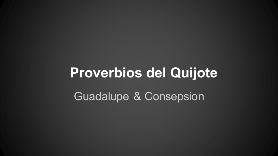 Proverbios del Quijote