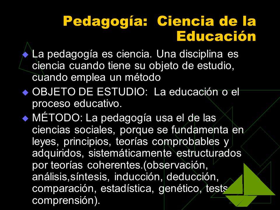 Pedagogía: Ciencia de la Educación