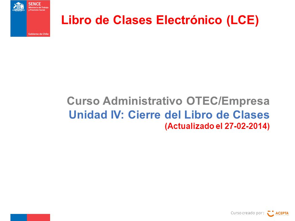 Libro de Clases Electrónico (LCE)