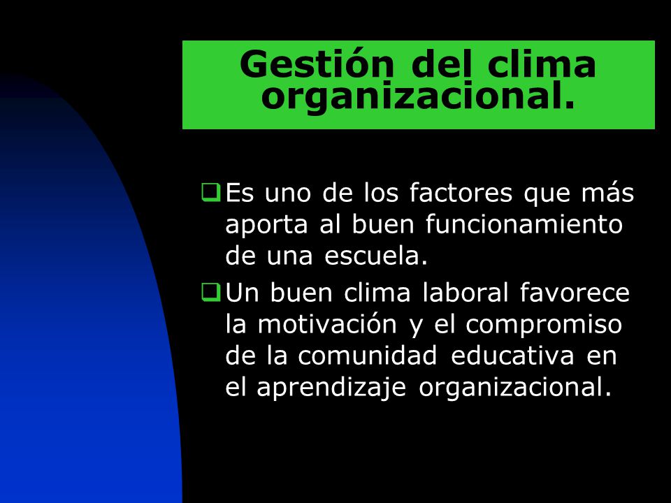 Gestión del clima organizacional.