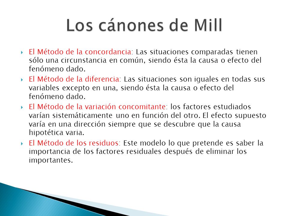 Los cánones de Mill