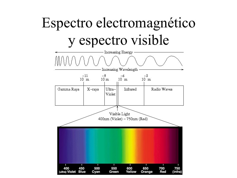 Espectro electromagnético y espectro visible