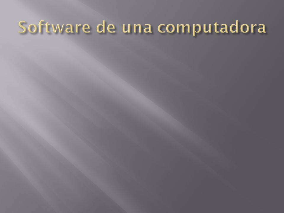 Software de una computadora