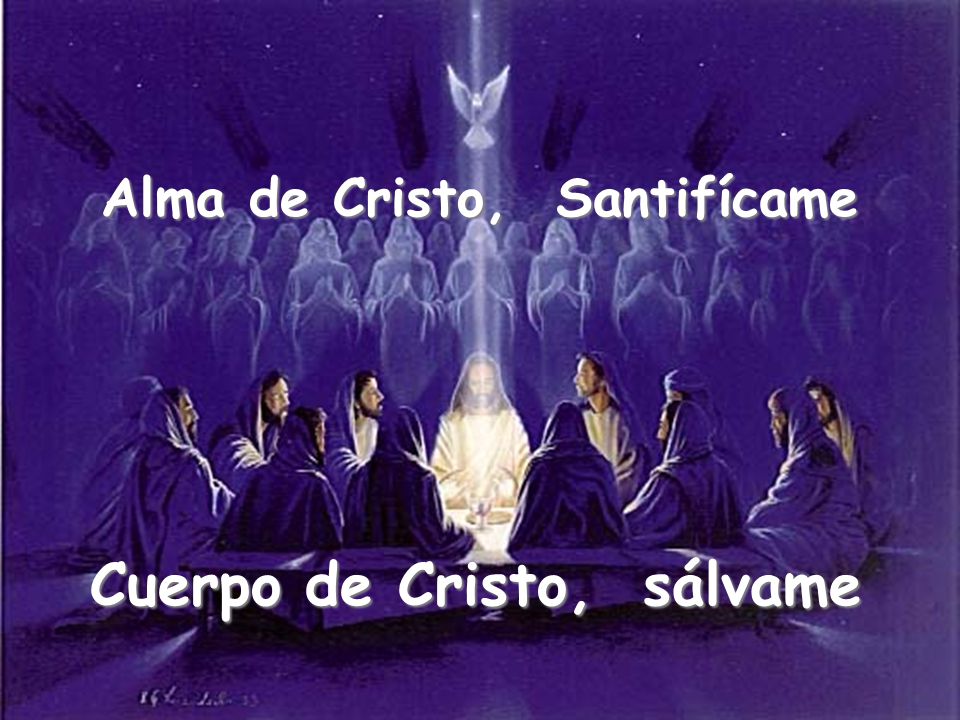 Alma de Cristo, Santifícame Cuerpo de Cristo, sálvame