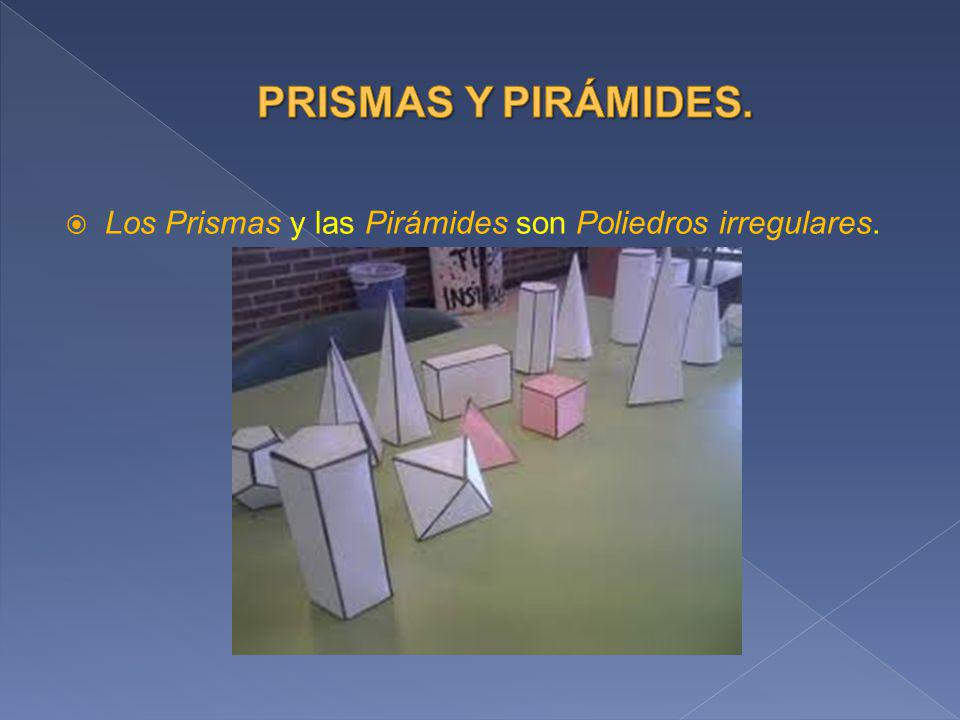 PRISMAS Y PIRÁMIDES. Los Prismas y las Pirámides son Poliedros irregulares.