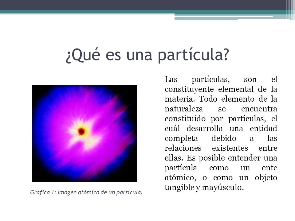 Grafica 1: Imagen atómica de un partícula.