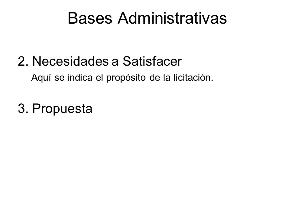 Bases Administrativas