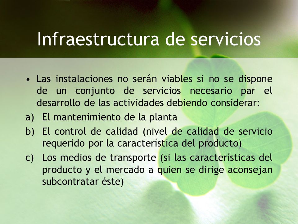 Infraestructura de servicios