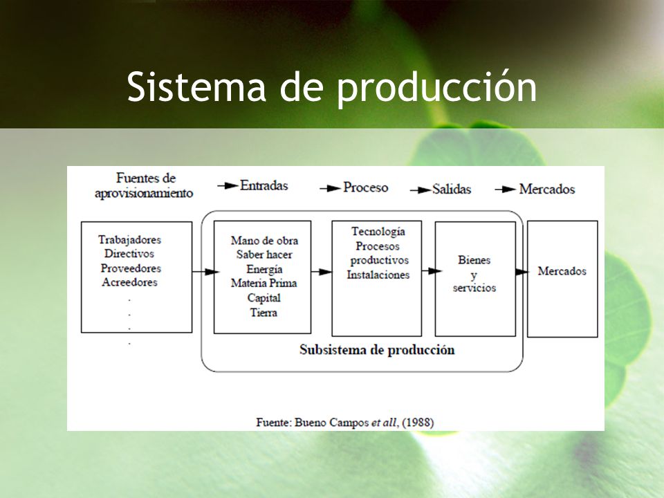 Sistema de producción