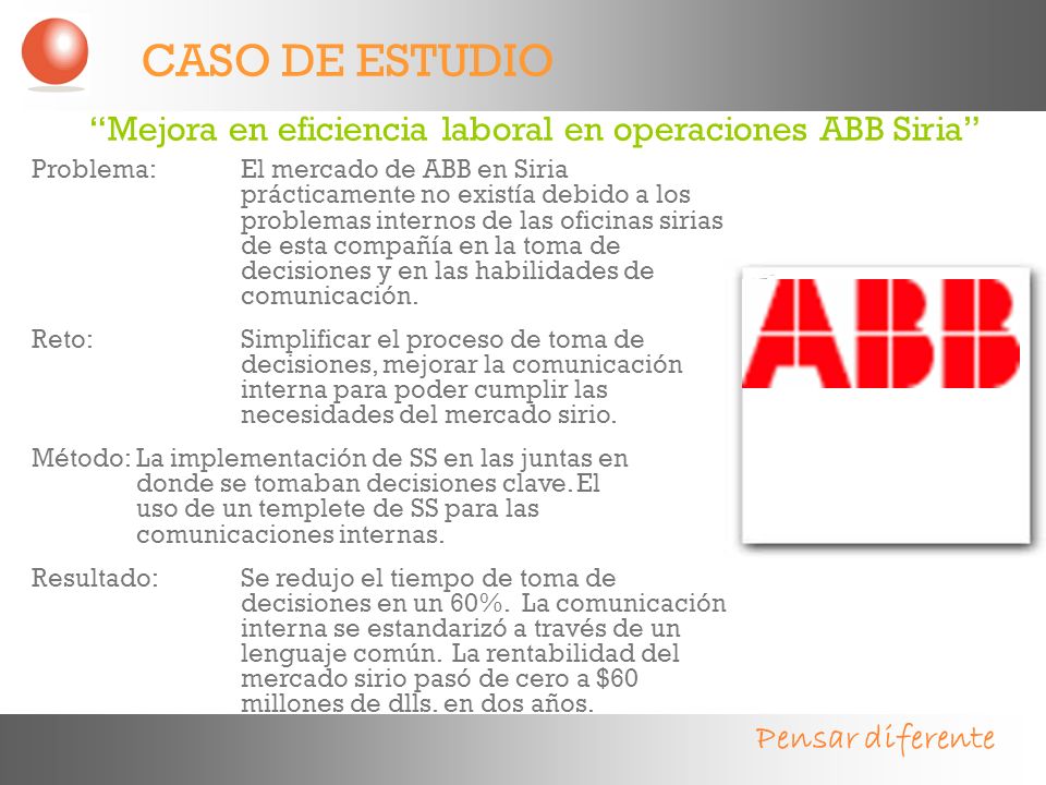 CASO DE ESTUDIO Mejora en eficiencia laboral en operaciones ABB Siria