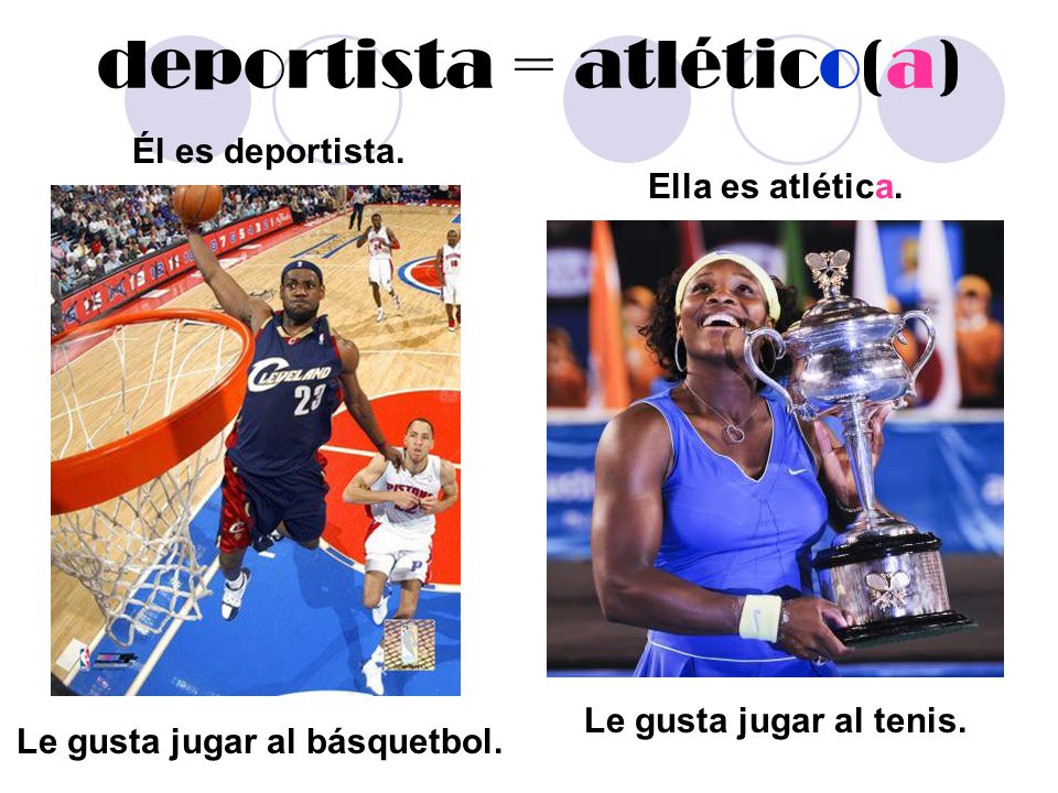 deportista = atlético(a)