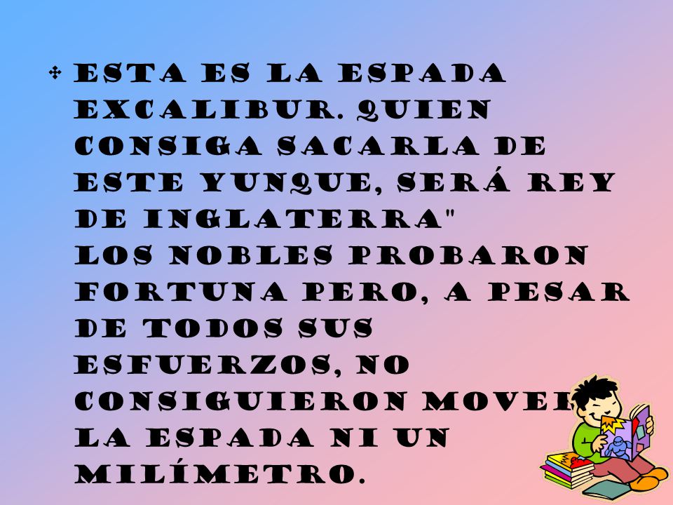 Esta es la espada Excalibur