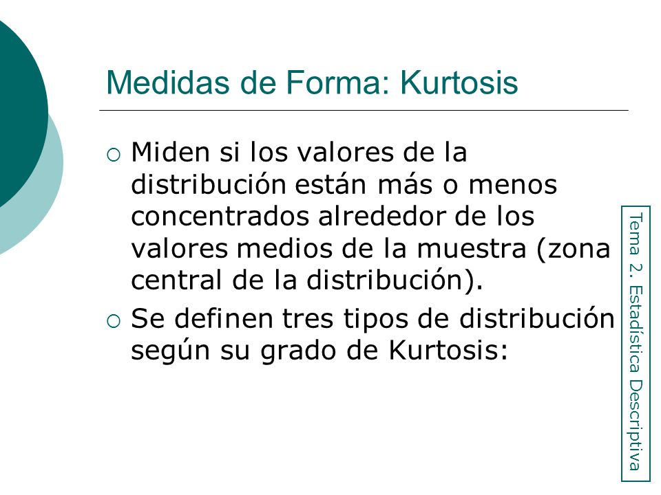 Medidas de Forma: Kurtosis