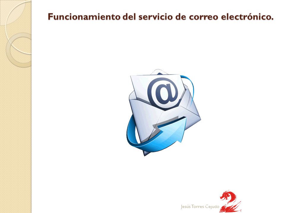 Funcionamiento del servicio de correo electrónico.