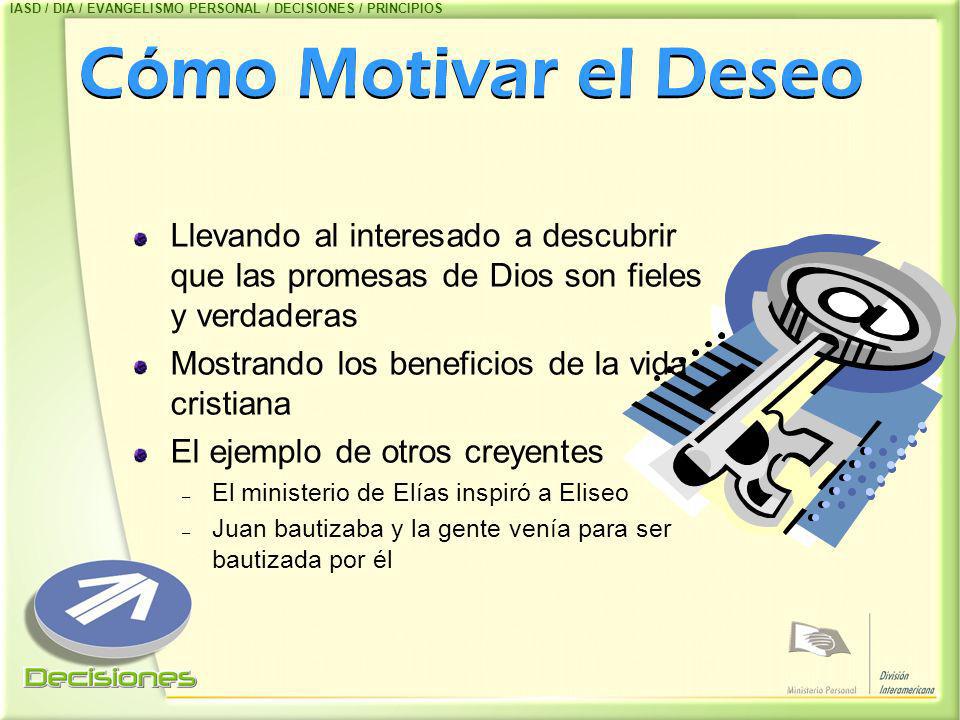 IASD / DIA / EVANGELISMO PERSONAL / DECISIONES / PRINCIPIOS